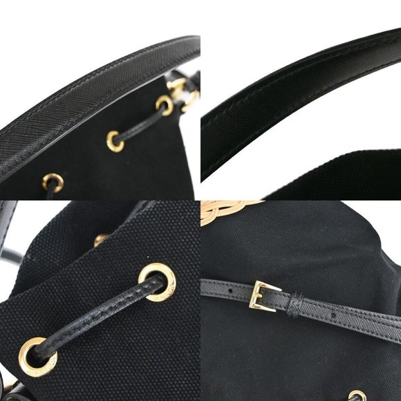 PRADA 2Way Plage Wicker 2Way Shoulder Hand Bag Straw Canvas Leather - Picture 11 of 16